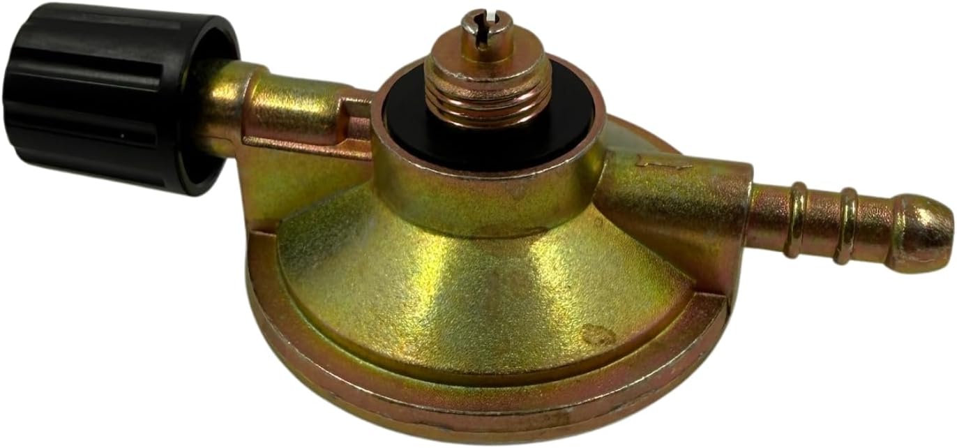 HowseHold 30mbar Butane Gas Regulator with 2m Hose and Clips, for 901 904 907 Cylinders, Tap Control, Camping, BBQ, Caravan