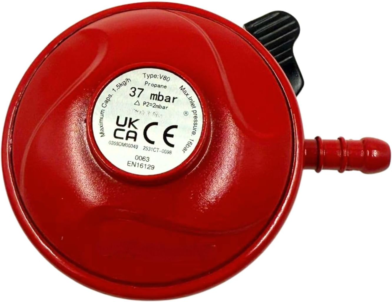 Patio Gas & BBQ Regulator Kit 27mm Clip On with 2m Hose and Clips Low Pressure BBQ Gas Regulator for Propane Cylinders Quick Release LPG Regulator for Barbecues