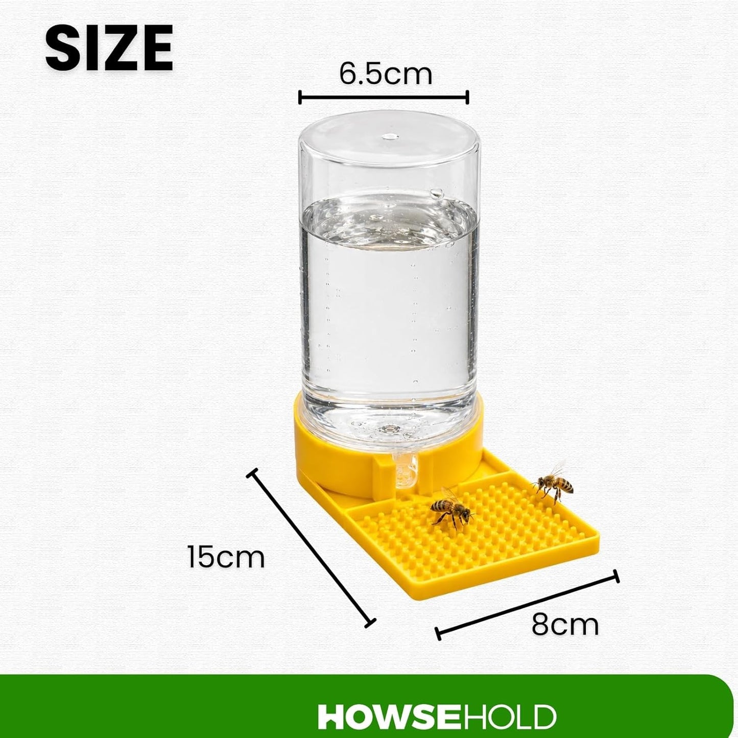 Bee Drinking Station for Garden, Pack of 2, Self-Filling Water Feeder with Textured Landing Tray for Bees, Butterflies & Pollinators