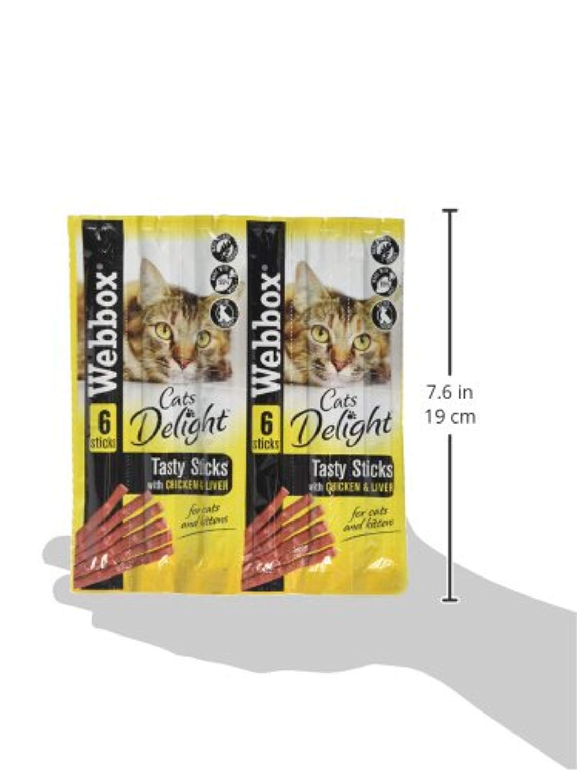Webbox Delight Cat Sticks Chicken and Liver, 30 g, Pack of 12