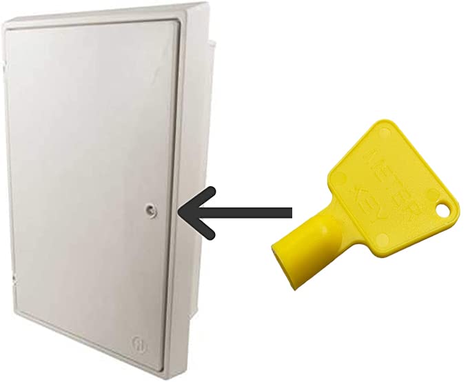 HowseHold Gas Meter Box Key Yellow (4 Keys) Triangular Electric Utility Box Key Plastic Black Gas Meter Key for Reading