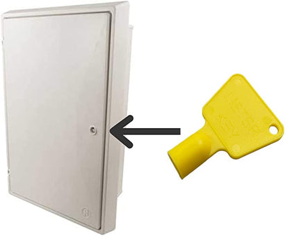 HowseHold Gas Meter Box Key Yellow (4 Keys) Triangular Electric Utility Box Key Plastic Black Gas Meter Key for Reading