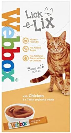 Webbox Chicken Lick-e-Lix Youghurt Treats for Cats and Kittens [PACK OF 8]