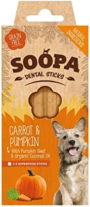 Soopa Pumpkin and Carrot Natrual Dental Sticks for Dogs