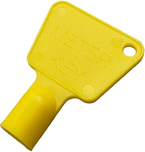 Gas Meter Box Key Yellow [4 Keys] Triangular Electric Utility Box Key Plastic Black Gas Meter Key for Reading