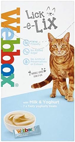 Webbox Milk and Yoghurt Lick-e-Lix Treats for Cats and Kittens [PACK OF 8]