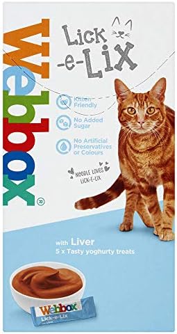 Webbox Liver Lick-e-Lix Cat Youghurt Treats for Cats and Kittens [PACK OF 8]