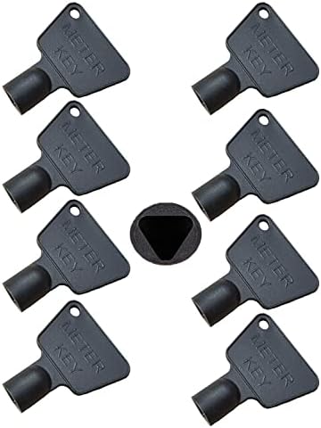 Gas Meter Box Key [4 Pack] - Triangle Key - Electric Box Key - Utility Box Key - Black Plastic Key