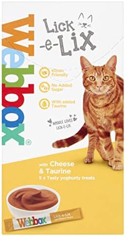 Webbox Cheese and Taurine Lick-e-Lix Youghurt Treats for Cats and Kittens[PACK OF 8]