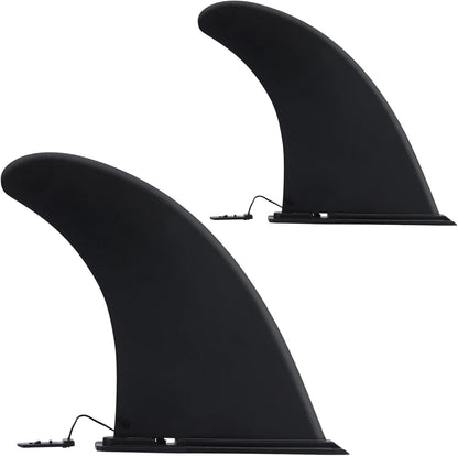 Replacement Fin (2 Pack) 9 inch for iSUP Inflatable Paddleboards, Kayaks and Canoes Plastic Fin Universal Fit