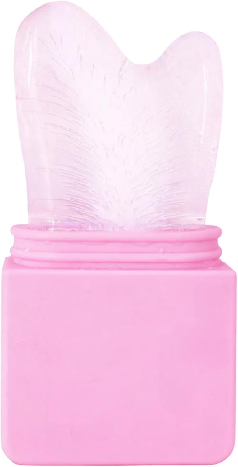 Ice Roller and Gua Sha Tool 2 in 1 Face Sculpting Ice Mould for Jawline Definition, Skin Tightening, Puffiness Reduction and Facial Massage