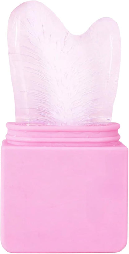 Ice Roller and Gua Sha Tool 2 in 1 Face Sculpting Ice Mould for Jawline Definition, Skin Tightening, Puffiness Reduction and Facial Massage