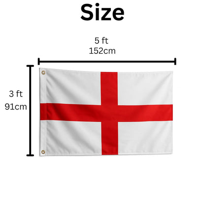 ENGLAND Flag St George’s Flag (PACK OF 2) 5ft x 3ft with Brass Eyelets for Football Rugby St George’s Day, Euro & World Cup, Festivals Parades Parties Homes Gardens & Patriotic Celebrations St George