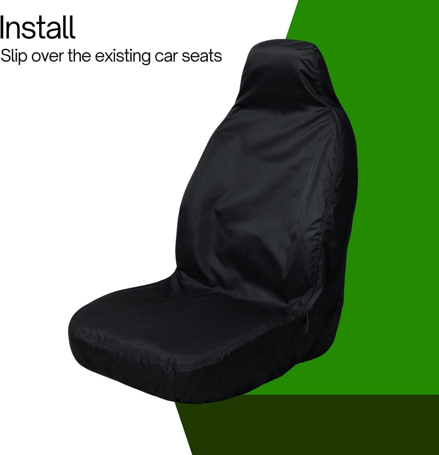 HowseHold Car Seat Covers Front Seats Pack of 2 Universal Fit, Water Resistant, Easy to Clean & Install, Protects Against Dirt, Spills, Mud & Pet Hair Seat Protectors