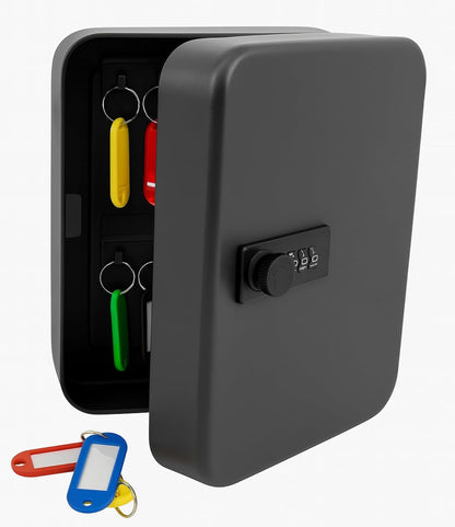 HowseHold Combination Key Cabinet - Wall Mounted Key Box for up to 20 Sets of Keys