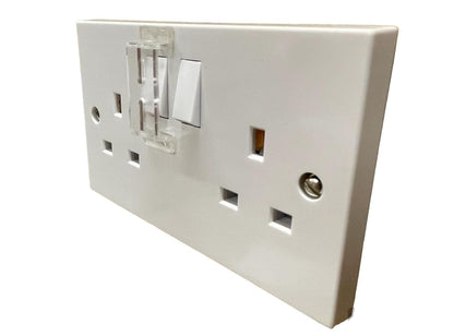 Socket Switch Guard Cover [15 Pack] Prevents Accidental On Off Switch Plus gives easy access for intentional switching, Perfect for Fridges Freezers Medical Devices