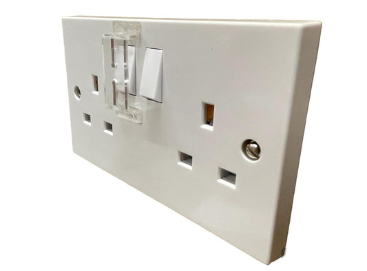 Socket Switch Guard Cover [15 Pack] Prevents Accidental On Off Switch Plus gives easy access for intentional switching, Perfect for Fridges Freezers Medical Devices