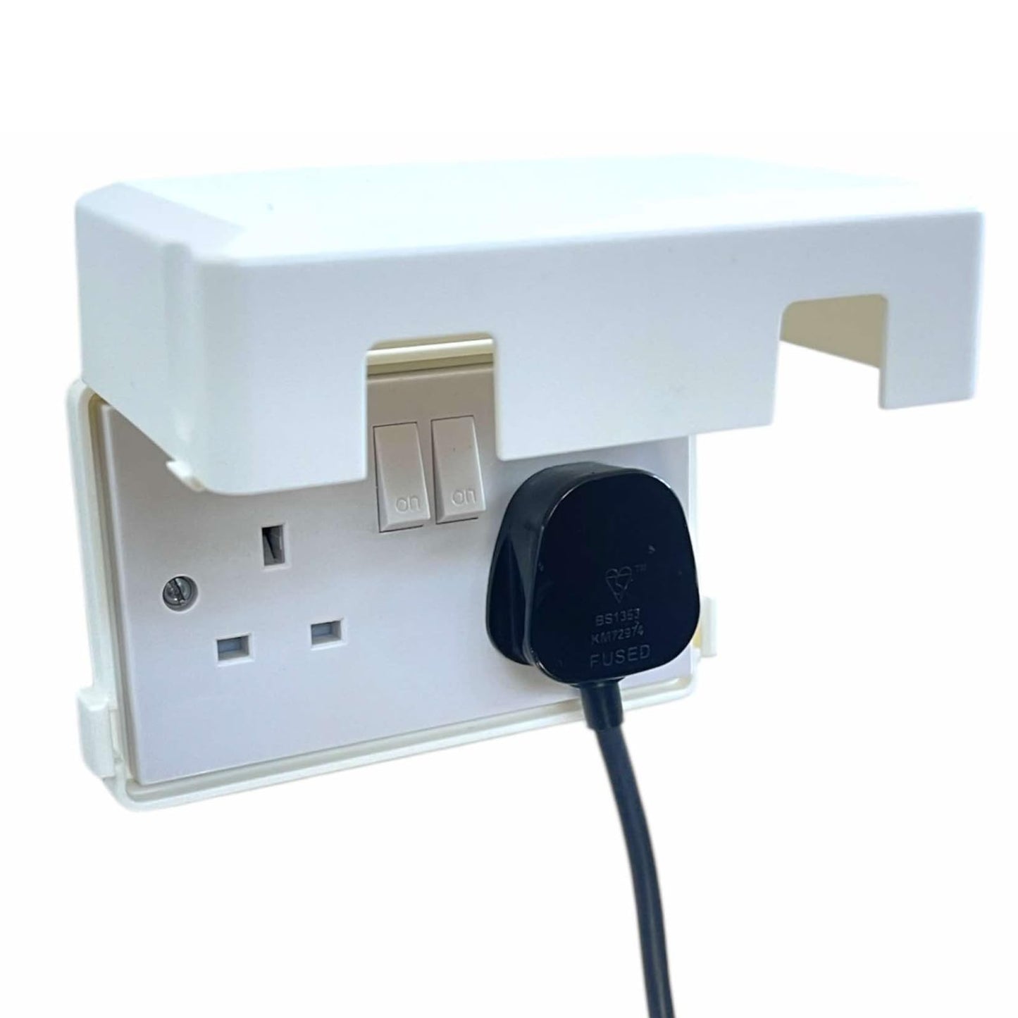 Socket Protector Cover (4 Pack) Double Gang Socket Cover Prevents Tampering Accidents for Home, School, Nurseries UK 3 Pin Plug Cover