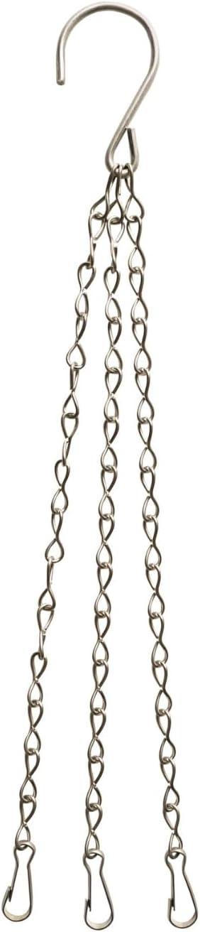 HowseHold Hanging Basket Chains 3 Point (Pack of 4) 14" Inch 36cm Metal Replacement Chain For Hanging Basket Bird Feeder Flower pots and Ornaments