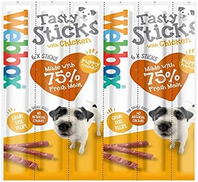 Webbox Dogs Delight Chicken Meaty Sticks Dog Treat 72 STICKS TOTAL