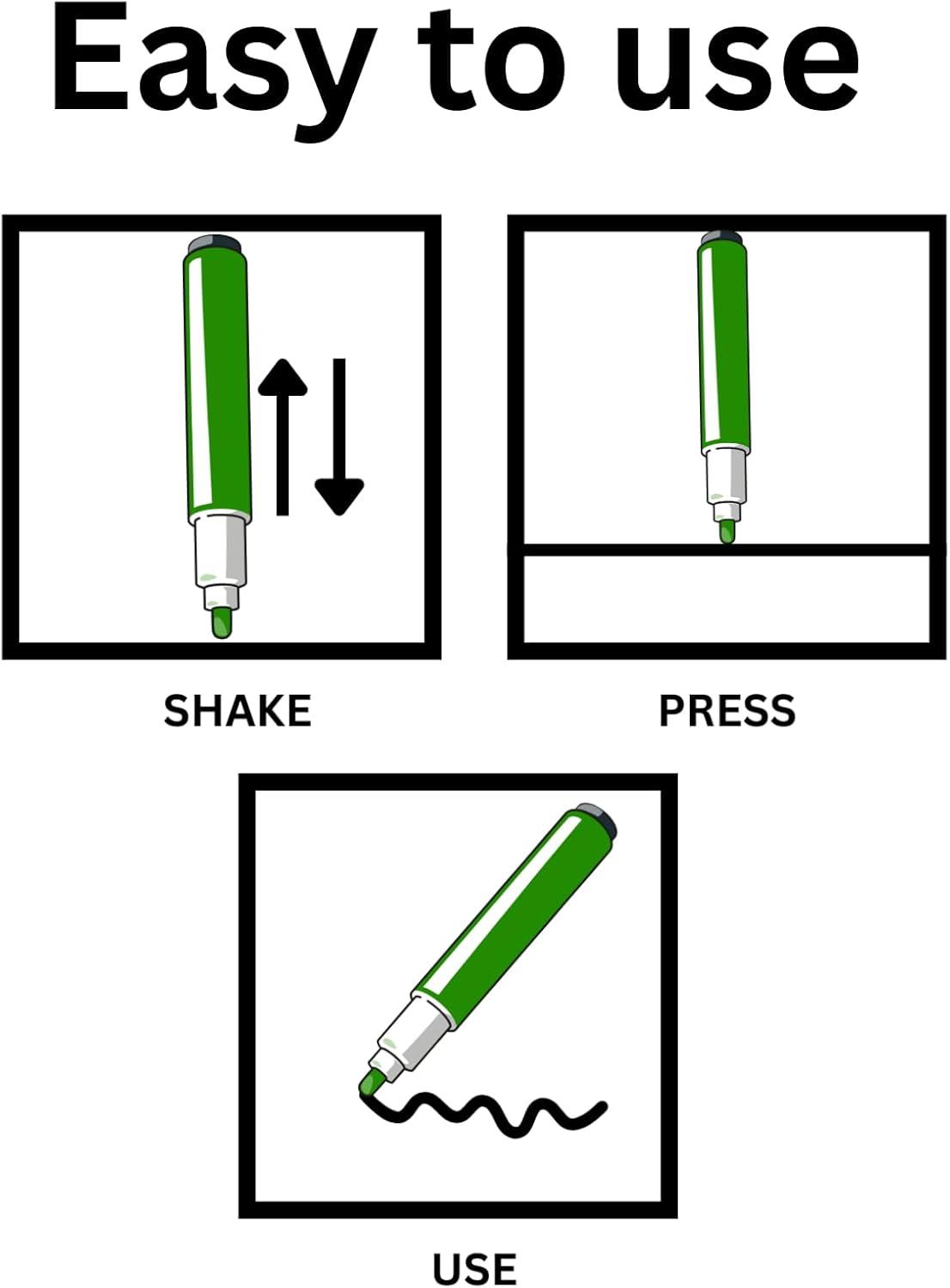 HowseHold Laundry Marker Pens (Pack of 2) Black and White Fabric Permanent Markers for Clothes, School Uniform Dark and Light Farbics Fine Nibs