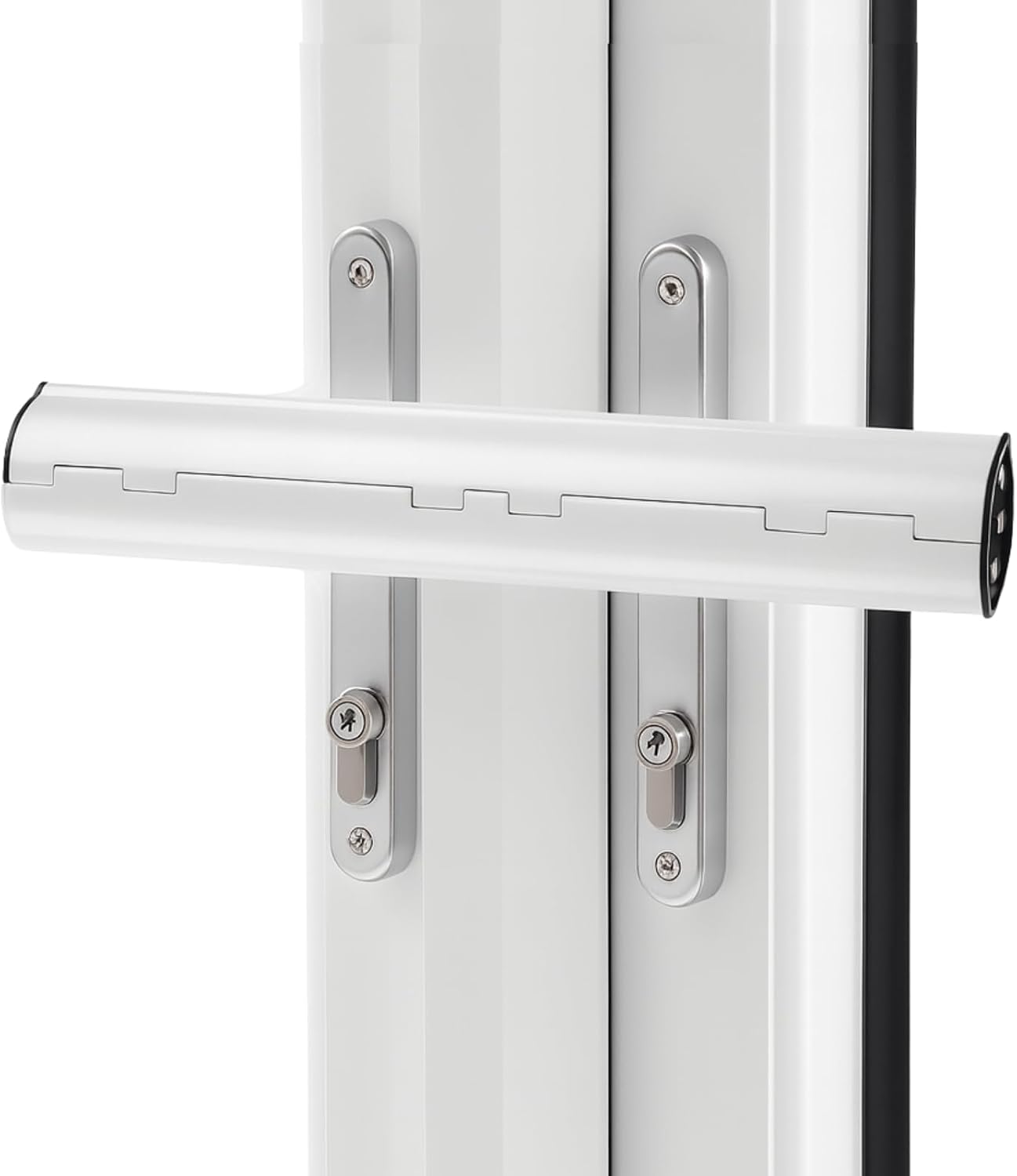 Patio Door Security Lock Fit for Double French Doors & Conservatory Doors, Reinforced Steel Handle Lock Bar for Horizontal Handles
