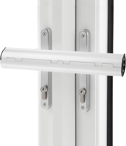 Patio Door Security Lock Fit for Double French Doors & Conservatory Doors, Reinforced Steel Handle Lock Bar for Horizontal Handles