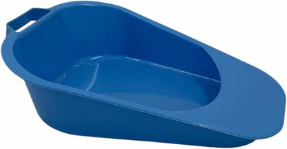 Bedpan for Men and Women – Reuseable Portable Bedpan with Handle, Ideal for Elderly, Hospital Use, Home Care, and Incontinence – Comfortable, Durable Design (Blue) Bed Pan