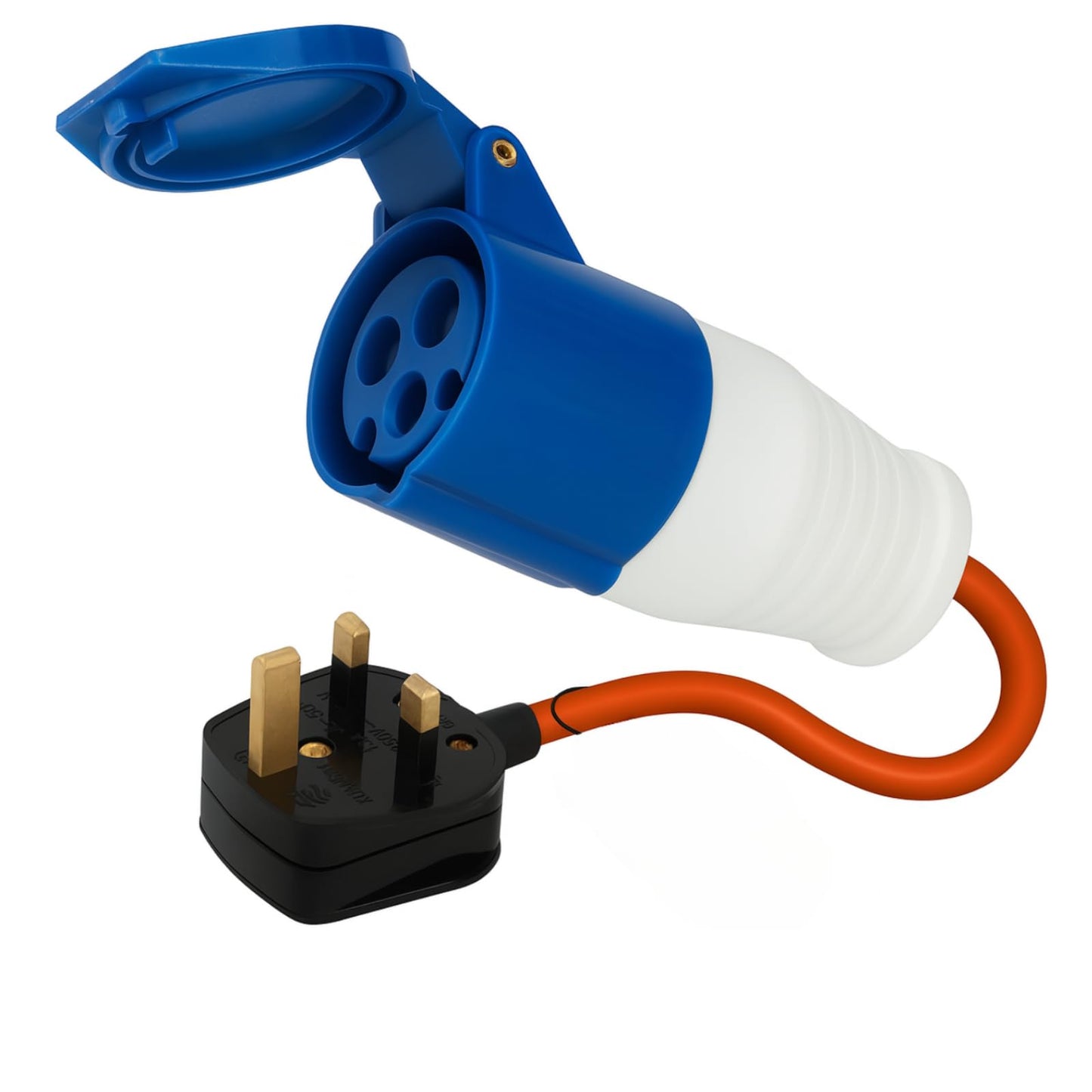 16amp to 13amp Adapter 3 Pin to UK Socket Converter 110v To 240v Converter Hook Up Camping, Generators & Caravan Mains Hookup 250V 16A Electric 16amp Plug Sockets