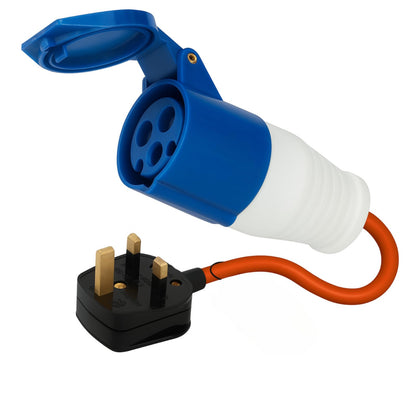 16amp to 13amp Adapter 3 Pin to UK Socket Converter 110v To 240v Converter Hook Up Camping, Generators & Caravan Mains Hookup 250V 16A Electric 16amp Plug Sockets