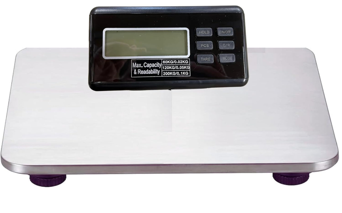 Large Digital Scale Up to 200kg 0.1kg increments Heavy Duty Commercial Scales Large Platform Stainless Steel Parcel Scales