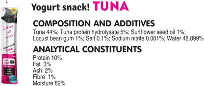 Cat Yoghurt Lickable Treats (25 Pack) Mixed Variety - Chicken, Salmon, Tuna & Shrimp – Creamy Cat Treats Made with Real Meat – 12g Each 4 Flavours