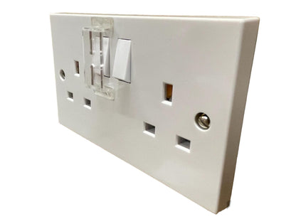 Socket Switch Guard Cover [15 Pack] Prevents Accidental On Off Switch Plus gives easy access for intentional switching, Perfect for Fridges Freezers Medical Devices