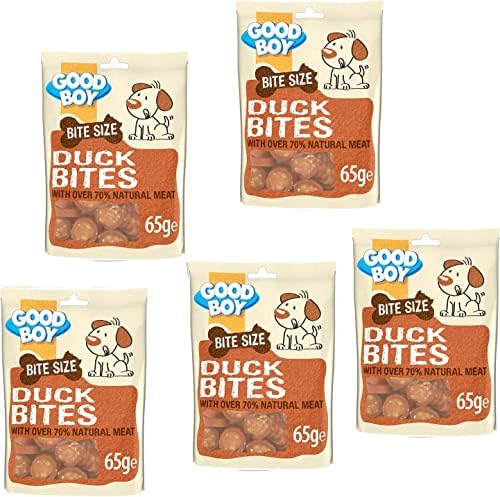 Duck Bites - Bundle of 5 65g Good Boy Duck Training Treats Low Fat Treats for Dogs Puppies