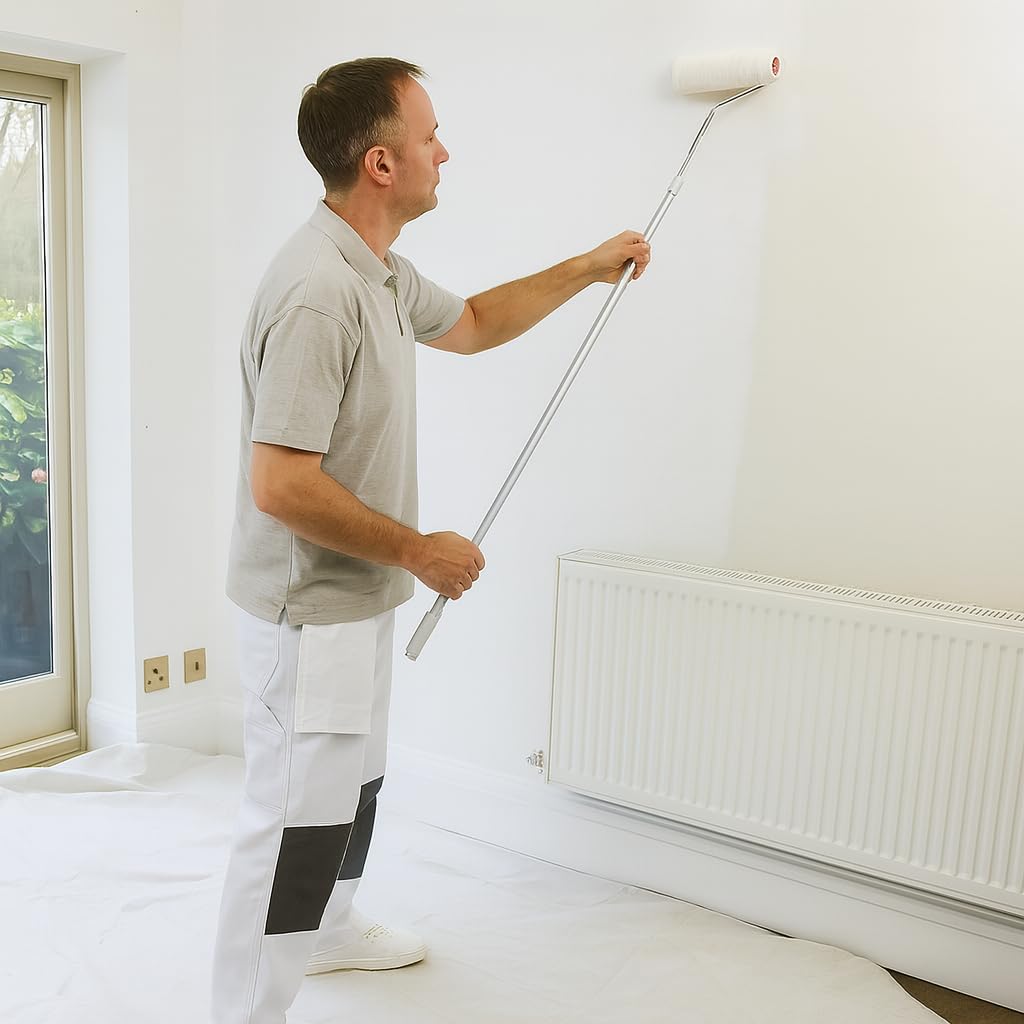 Paint Roller Extension Pole for Screw Fit or Push Fit Rollers 120cm Pole for Painting (Extension Pole)
