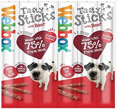 Webbox Dogs Delight Beef Meaty Sticks Dog Treat 72 STICKS TOTAL