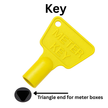 HowseHold Gas Meter Box Key Yellow (4 Keys) Triangular Electric Utility Box Key Plastic Black Gas Meter Key for Reading