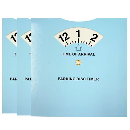 Parking Timer Disc - Clock Dial Permitted Disabled Parking for Cars, Vans and Bikes Displays Arrival Time for Double Yellows and Wheelchair Bays (1 Replacement Clock)