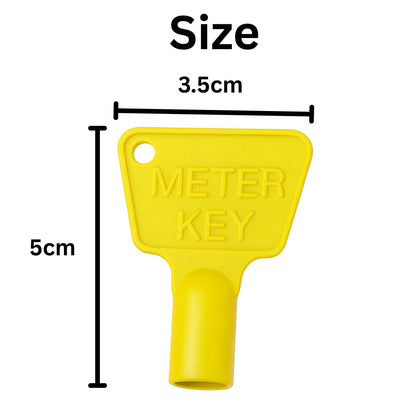 HowseHold Gas Meter Box Key Yellow (4 Keys) Triangular Electric Utility Box Key Plastic Black Gas Meter Key for Reading