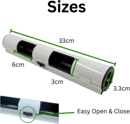 Patio Door Security Lock Fit for Double French Doors & Conservatory Doors, Reinforced Steel Handle Lock Bar for Horizontal Handles