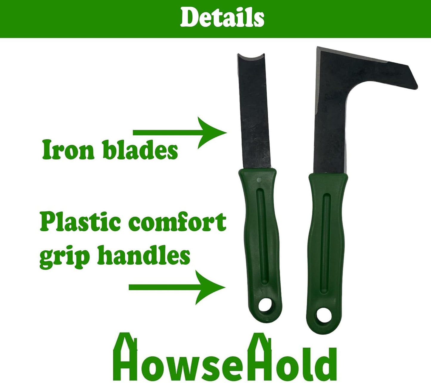 HowseHold Patio Weed Remover Tool Set of 2 - Weeder and Weed Puller for Removing Weeds and Moss from Cracks in Driveways, Paths, Patios, Paving and More