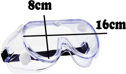 HowseHold Safety Goggles (Pack of 8) Anti Fog Protective Safety Glasses Chemical Splash Resistant Clear Eye Protection for Home Lab Workplace Comfortable Strap