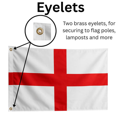 ENGLAND Flag St George’s Flag (PACK OF 2) 5ft x 3ft with Brass Eyelets for Football Rugby St George’s Day, Euro & World Cup, Festivals Parades Parties Homes Gardens & Patriotic Celebrations St George