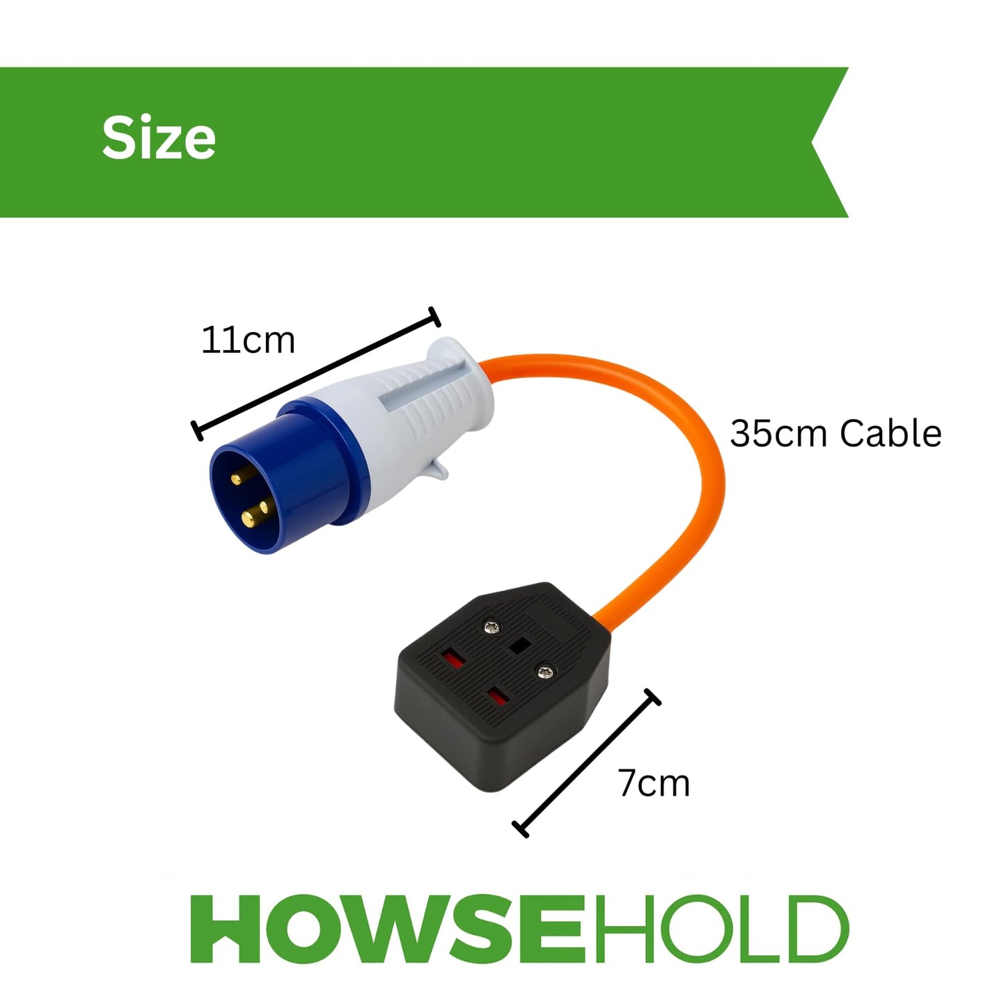 16amp to 13amp Adapter 3 Pin to UK Socket Converter 110v To 240v Converter Hook Up Camping, Generators & Caravan Mains Hookup 250V 16A Electric 16amp Plug Sockets