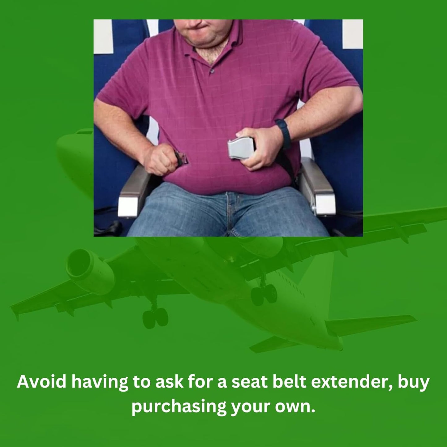 Seat Belt Extender for Airplane 6" to 36" Universal Extension for Aeroplanes Saves Embarrassment of Asking Discreet Plane Seat Belt extender UK (1 Extender)