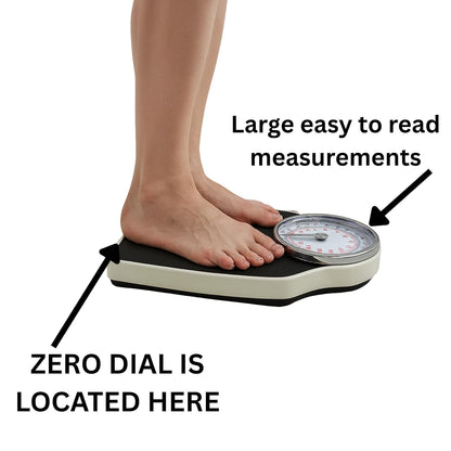 Mechanical Body Weight Scales KG/ST/LB Doctor style Bathroom Scales Large Easy to Read Rotating Dial Stones Kilograms Pounds
