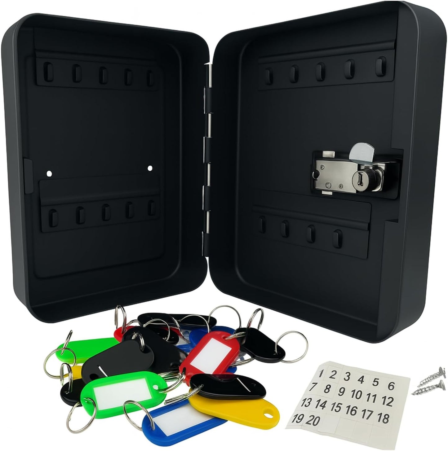 HowseHold Combination Key Cabinet - Wall Mounted Key Box for up to 20 Sets of Keys