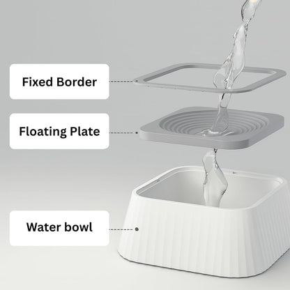 Slow Drinking Dog Water Bowl - Floating Lid To Prevent Choking and Vomiting No Spill Design for Messy Drinkers, Reduces Wet Floors, Ideal for Home and Travel
