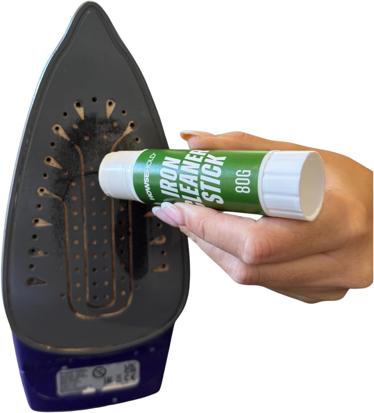 HowseHold Hot Iron Cleaner for Burnt Iron Plate - Pack of 2 80g Sticks, Effective Iron Cleaner Stick for Easy Removal of Residue Burn marks from Iron plate Suitable for Steam Irons