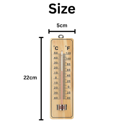 Wall Thermometer for Indoor and Outdoor Use (Pack of 2) Measure Room Garden Greenhouse Office Temperature Measures Fahrenheit and Centigrade Dual Scale °C/°F